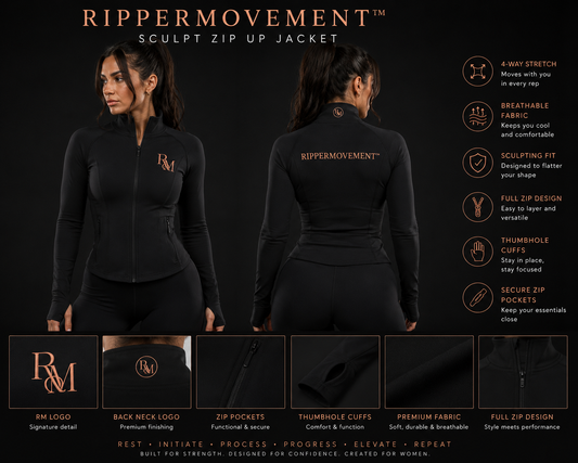 RIPPERMOVEMENT™ Sculpt Zip-Up Jacket