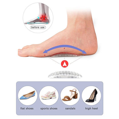 Flat Foot Corrector Shoe Cushion Pads Pain Relief.