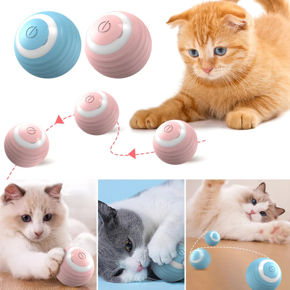 Electric Cat Ball Toys Interactive USB Rechargeable Self Rotating Ball