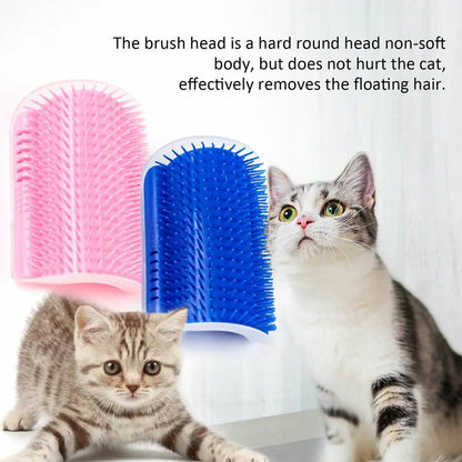 Cat Massage Self Groomer Comb Brush With Catnip