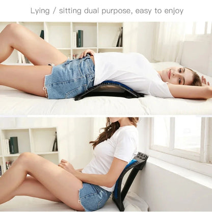 Back Stretcher Lower Back Pain Relief Device 4 Level Back Cracker Back Massager Lumbar Support Spine Board for Herniated Disc