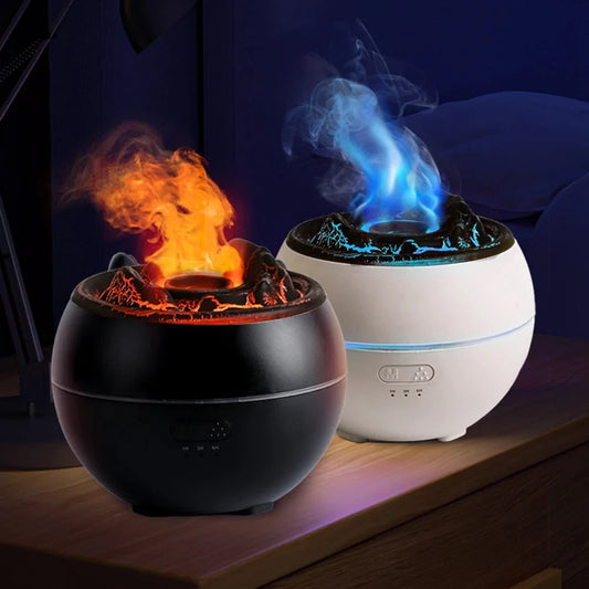 Flame Volcano Humidifier Home Essential Oils Ultrasonic