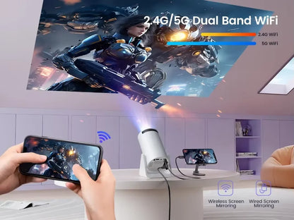 Wireless Home Theater Projector Portable Mini 4K Projector