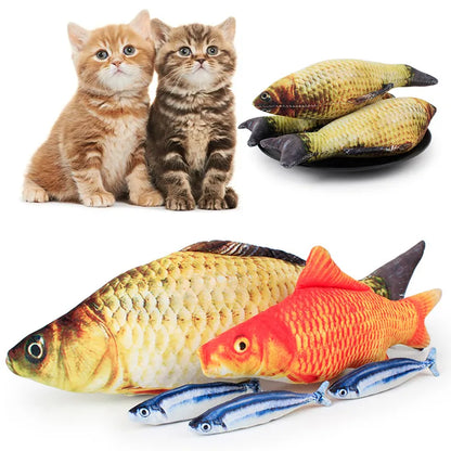 20cm Cat Favor Fish Toy Stuffed Fish Shape Cat Scratch Board