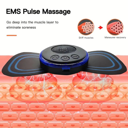 8 Modes Rechargeable Neck Massager with Remote Control EMS Low Frequency Pulse Massager For Muscle Relaxation Relief The Pain