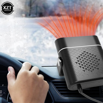 12/24V 150W Portable Auto Heater Defroster Demister Heater 360 Degree ABS Heating Cooling Fan For Cars Trucks Car Accessories