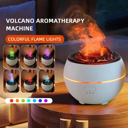 Flame Volcano Humidifier Home Essential Oils Ultrasonic