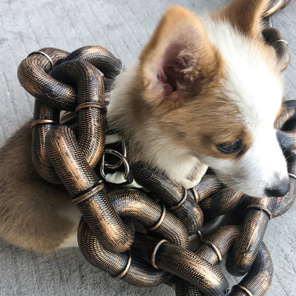 Dog Traction Chain Simulation Iron Chain Plastic