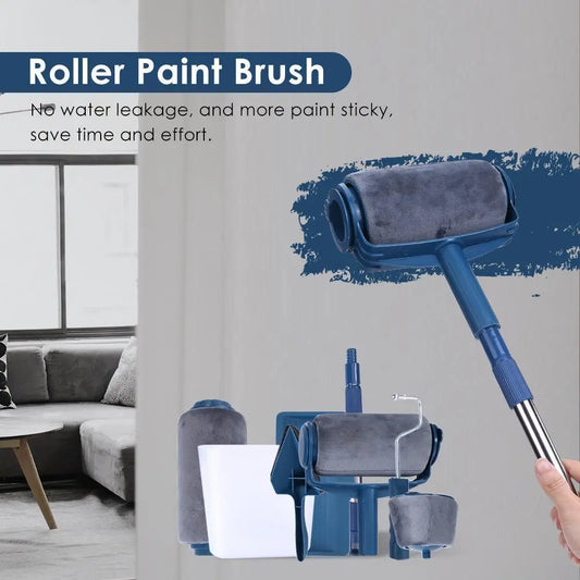 Professional Paint Runner Roller Brush Smart Wall Painting Roller Pro Handle Tool Flock Edger Office Room Walls DIY Painting Kit