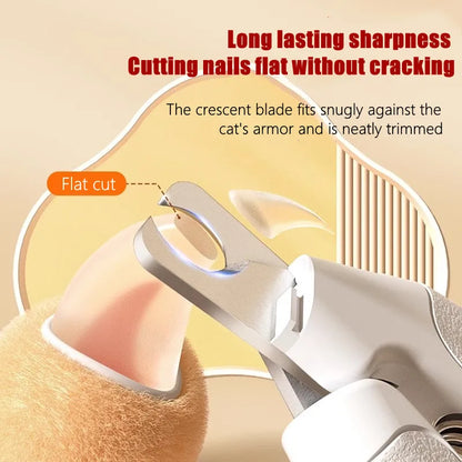 Professional Pet Nail Clipper Scissors With LED Light Cat Dog Nail Clippers