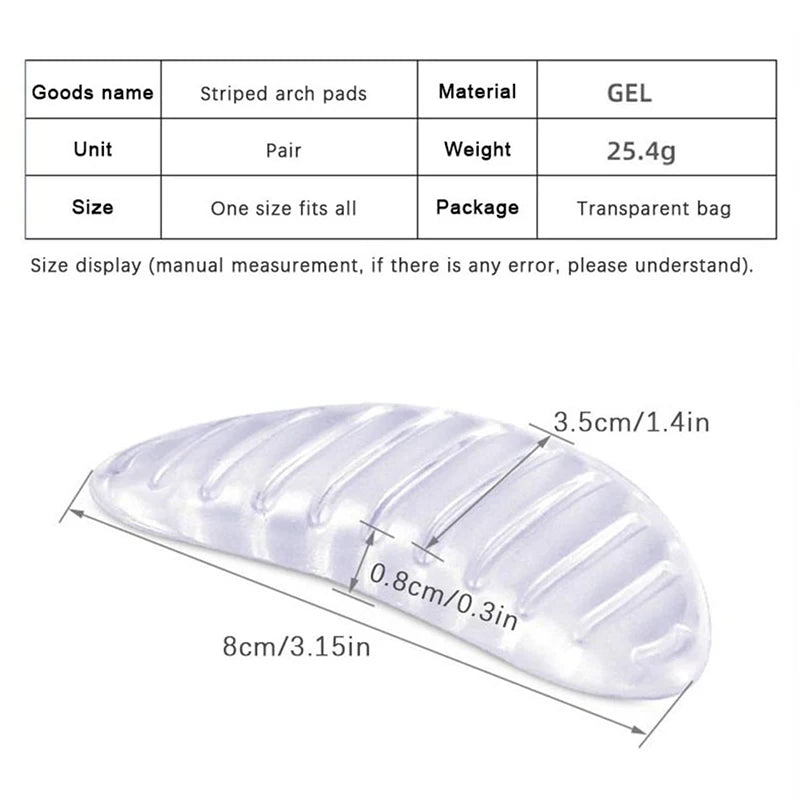 Flat Foot Corrector Shoe Cushion Pads Pain Relief.