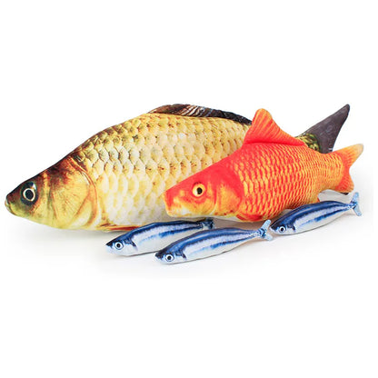 20cm Cat Favor Fish Toy Stuffed Fish Shape Cat Scratch Board