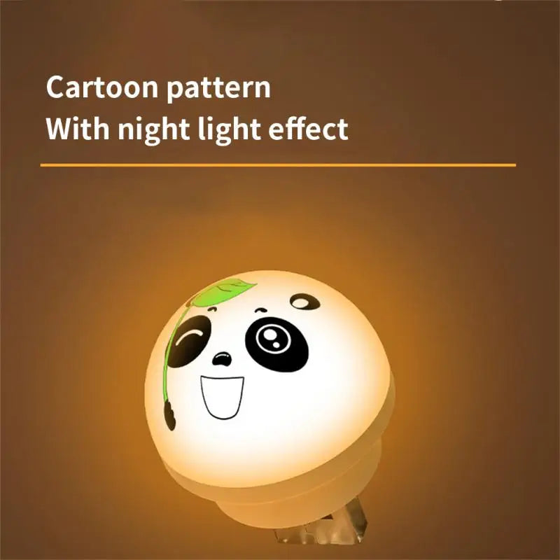 USB Plug LED Night Light Cartoon Expression Panda Mini Portable Night Lights Eye Protection Reading Book Lamp For Bedht Lighting