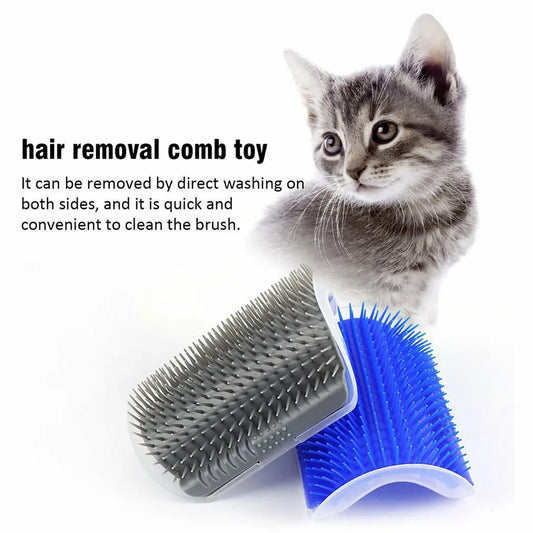 Cat Massage Self Groomer Comb Brush With Catnip