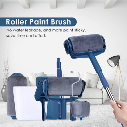 Professional Paint Runner Roller Brush Smart Wall Painting Roller Pro Handle Tool Flock Edger Office Room Walls DIY Painting Kit