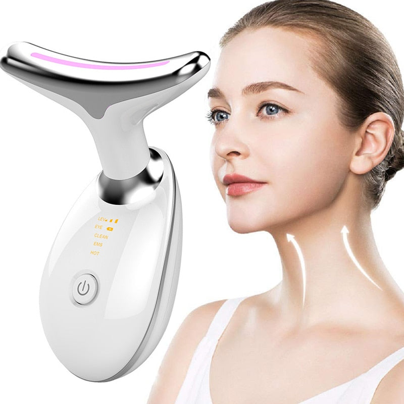 Neck And Face Beauty Device. Facial Lifting Machine.